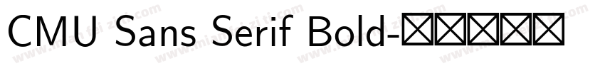 CMU Sans Serif Bold字体转换